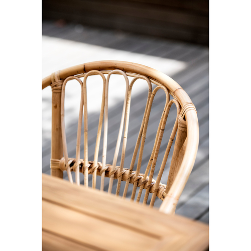 Silla de comedor de ratán natural Dream 56x56x80cm