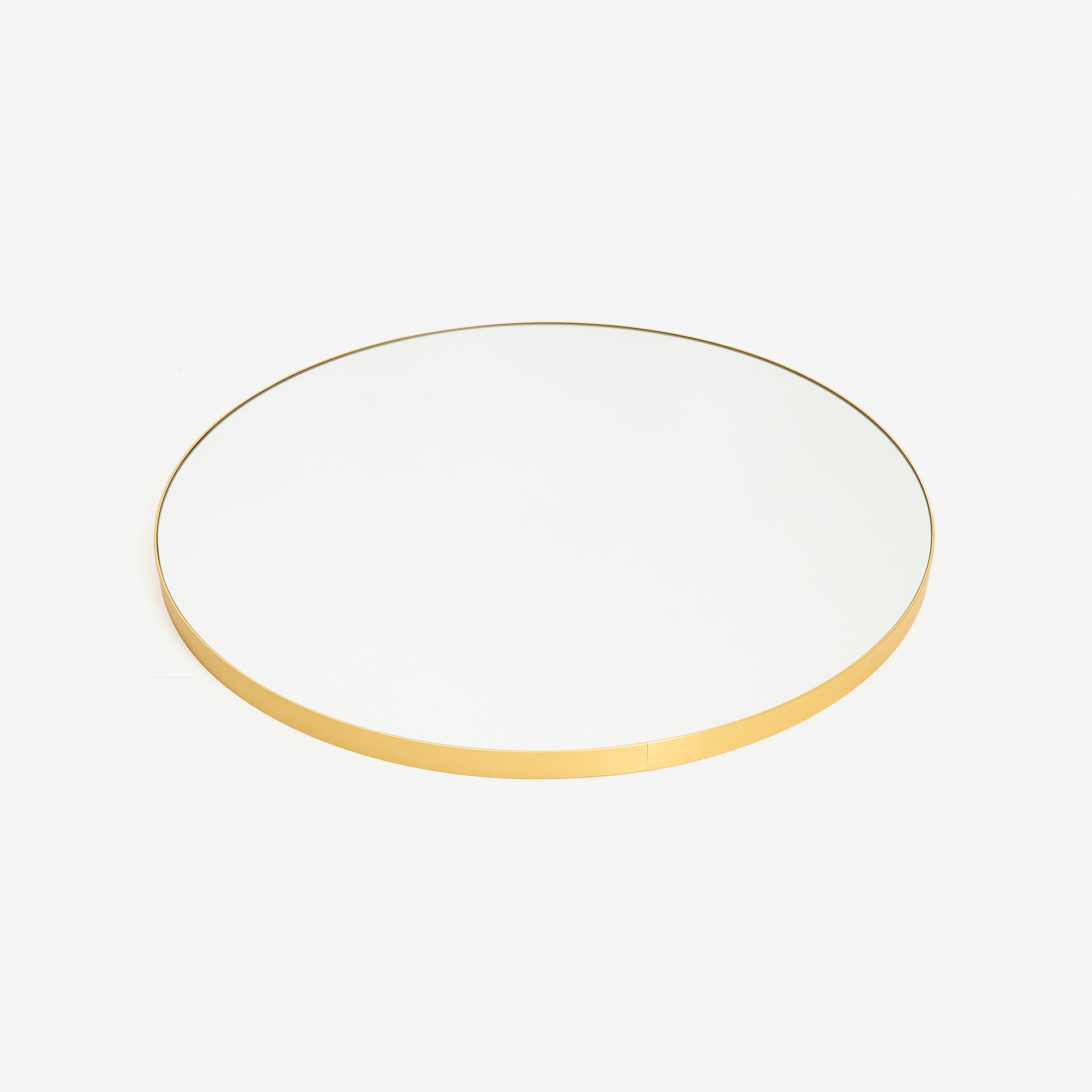 Espejo de pared redondo con marco dorado Flame &Oslash;60cm