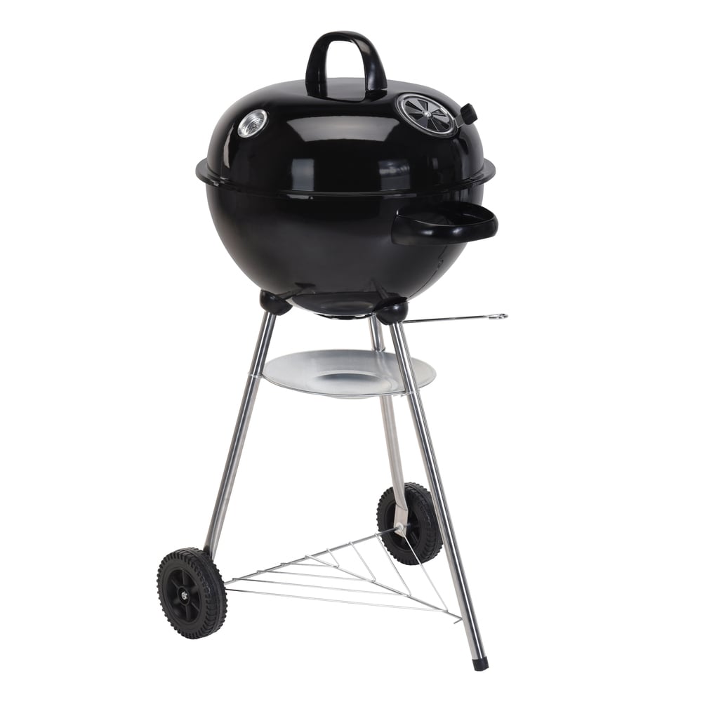 Barbacoa con ruedas negra peque&ntilde;a