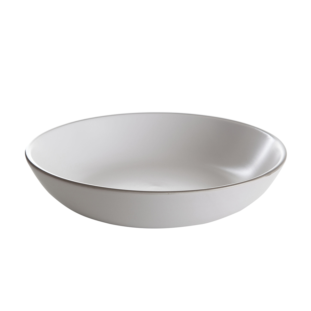 Vajilla de 19 piezas de gres blanca Rustik