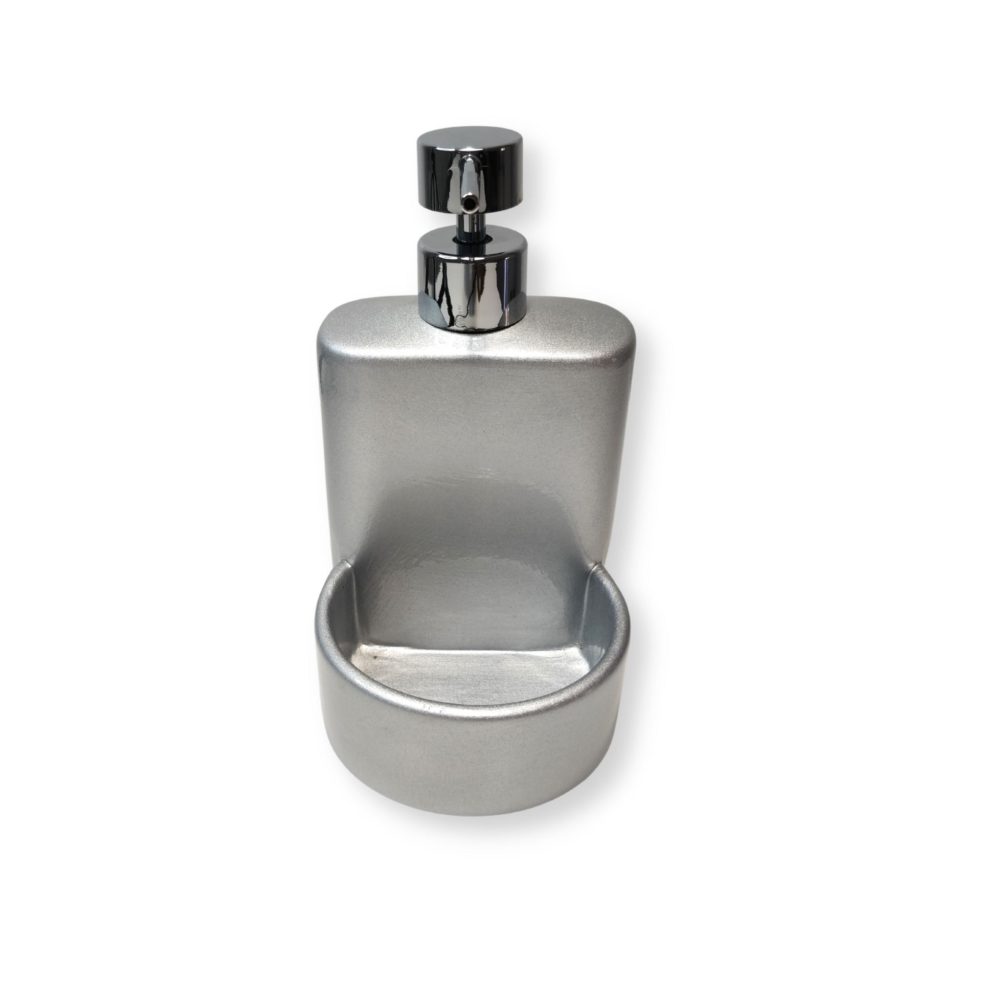 Dispensador de jabón de cocina de plástico gris 10x12x18cm