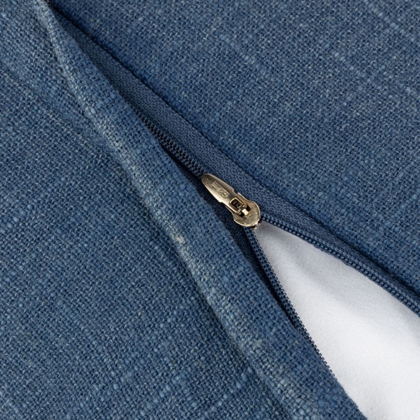 Funda de cojín de algodón azul Frida 30x45cm