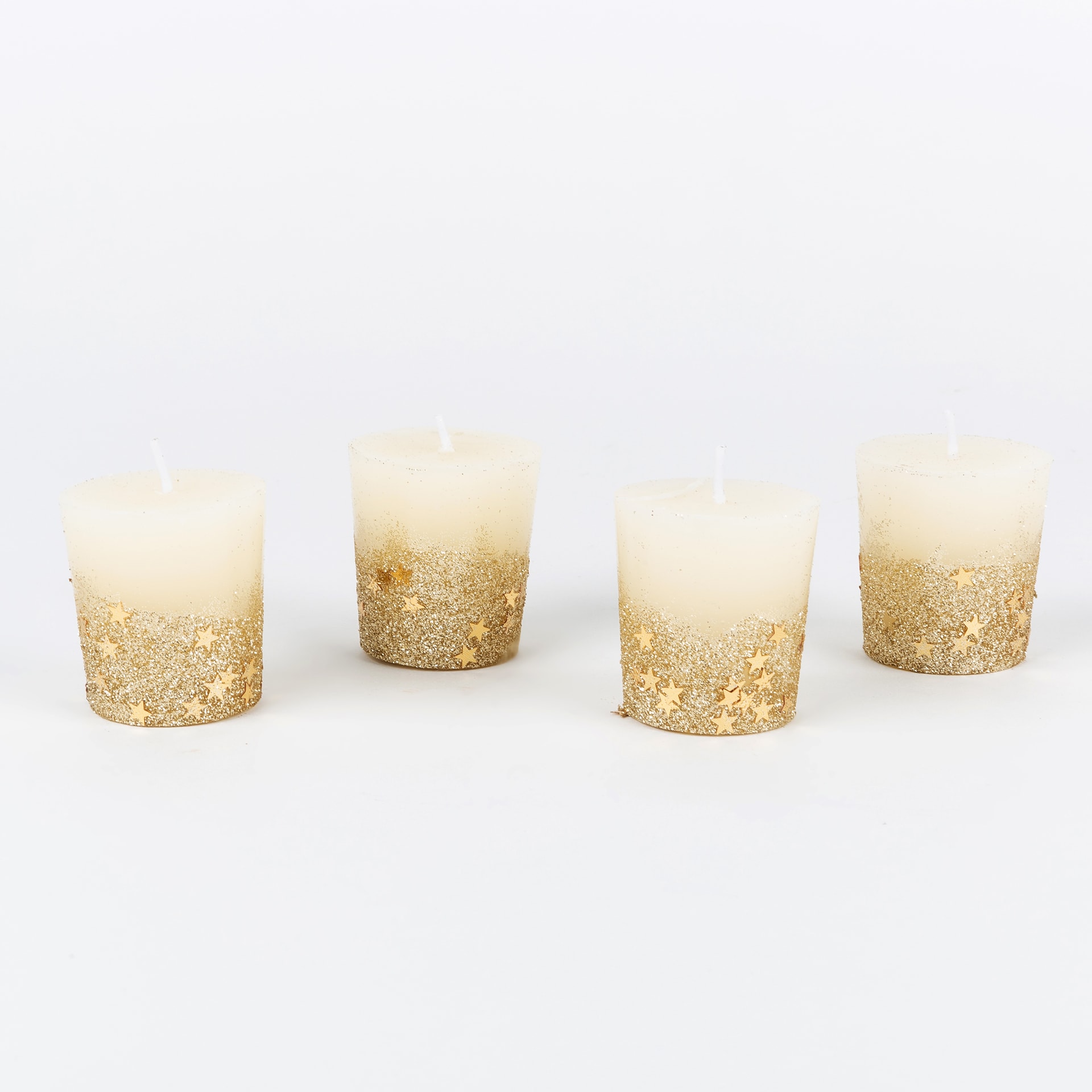 Set de 4 velas Votive crema 4cm