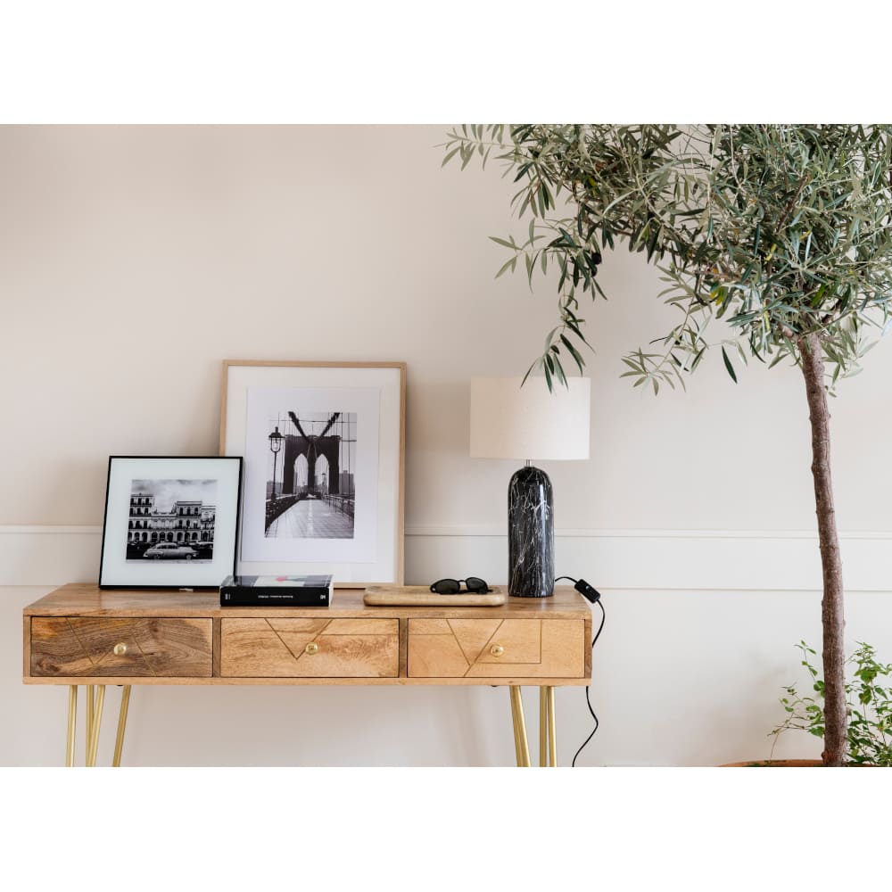 Escritorio de madera de mango 115x40x82cm Clau&Chloe