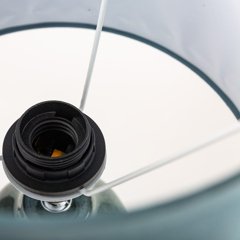 L&aacute;mpara de mesa de cer&aacute;mica azul 43cm