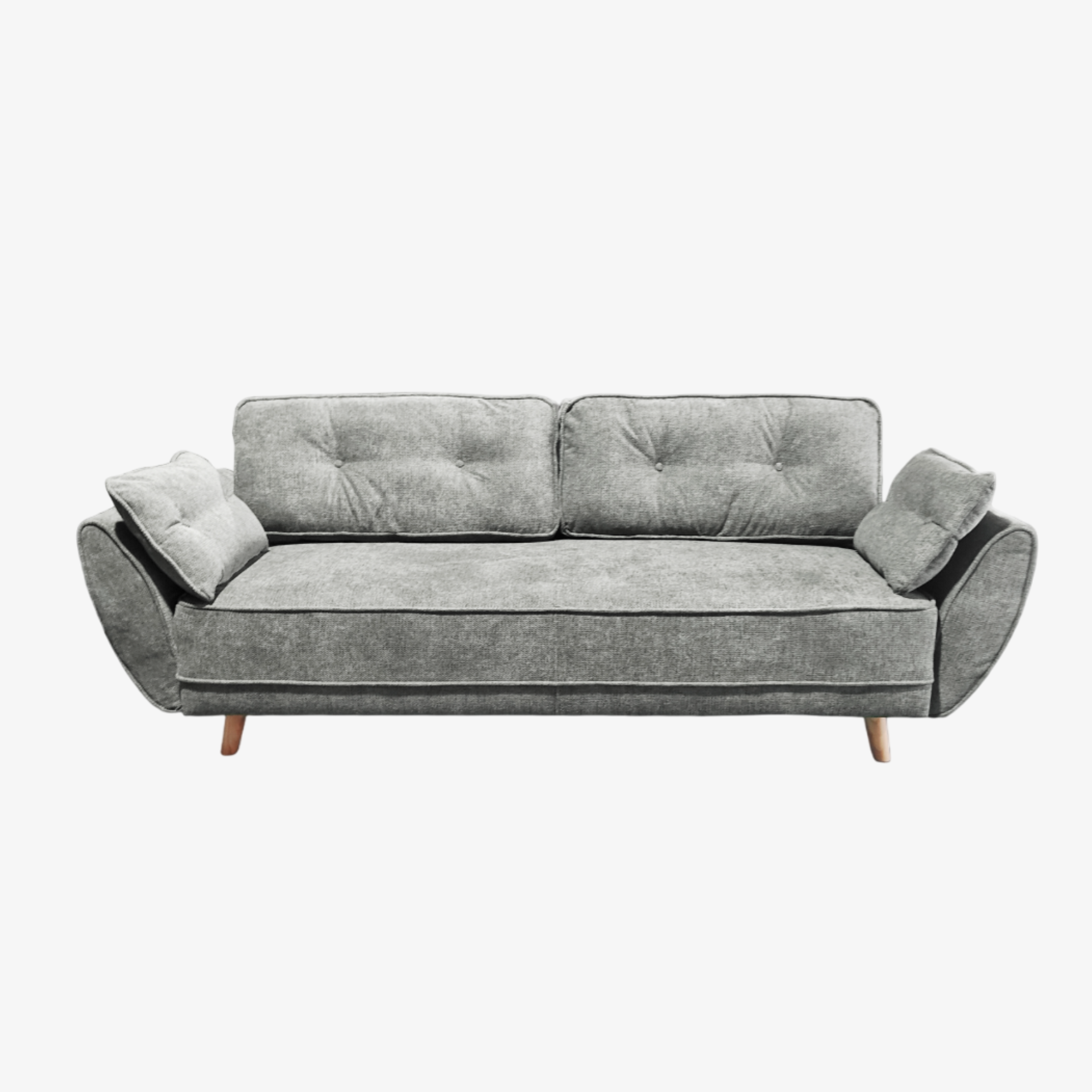 Sof&aacute; cama de 3 plazas gris Fules 212x85x85cm