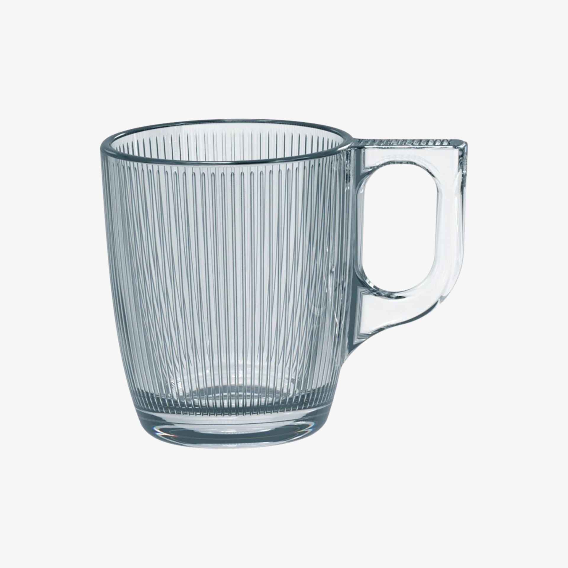 Taza de café de vidrio transparente Stria 9cl