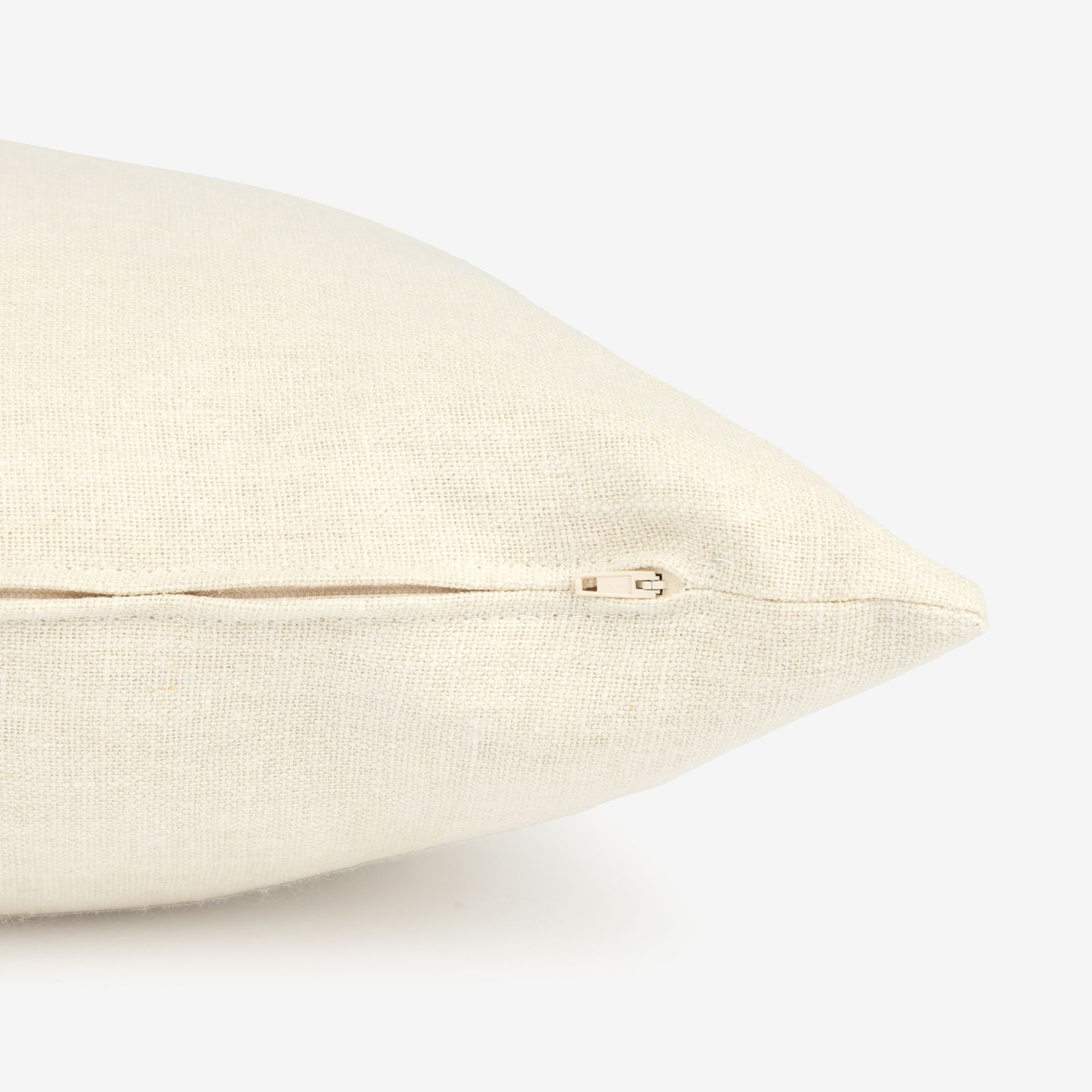 Funda de coj&iacute;n blanca de lino Detroit 30x45cm