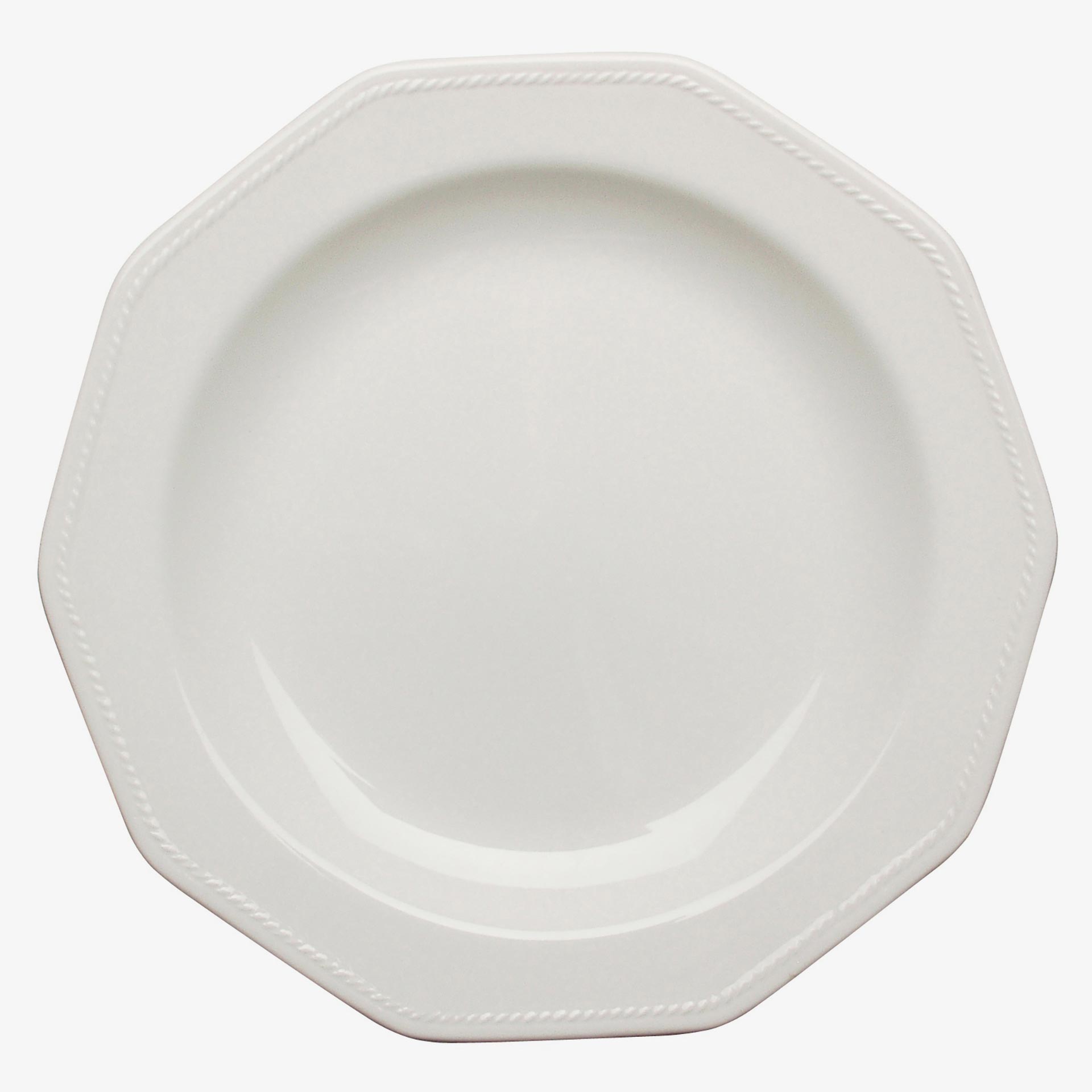 Plato llano blanco de cer&aacute;mica White windsor &Oslash;27cm