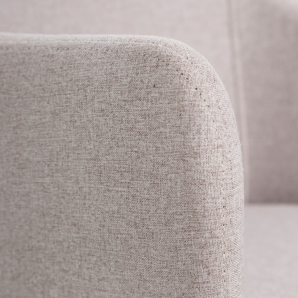 Set de 2 sillas de comedor con reposabrazos de metal beige Caleb 52x53x77cm