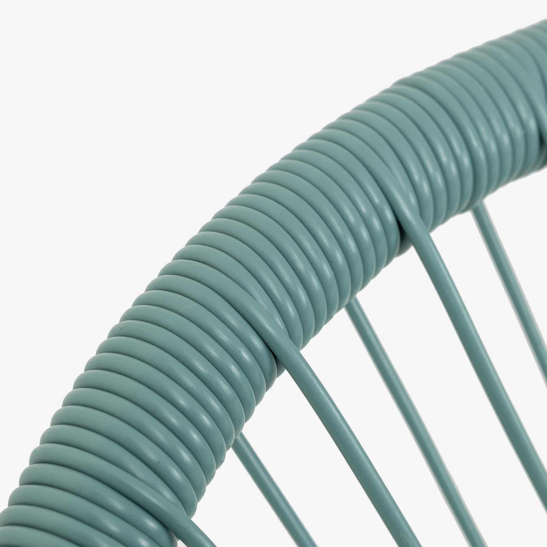 Silla de jardín de ratán sintético verde agua Acapulco 72x90x83cm