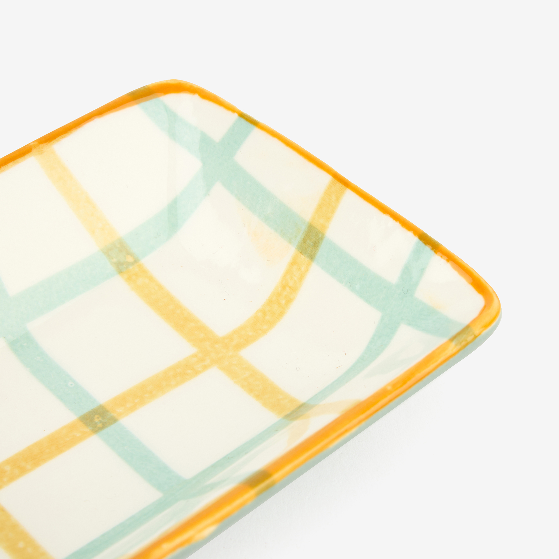 Fuente de cerámica cuadros Beida 7x9cm