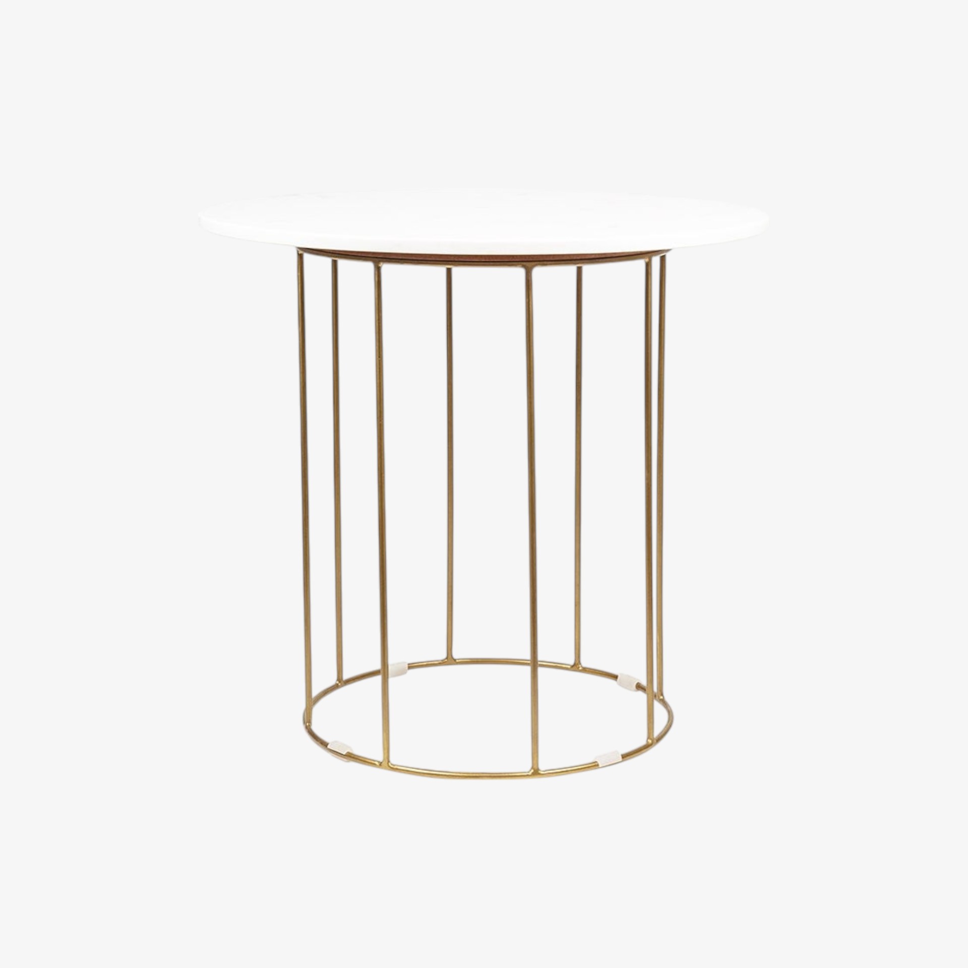 Mesa auxiliar de m&aacute;rmol Delhi &Oslash;60x55cm Clau&Chloe