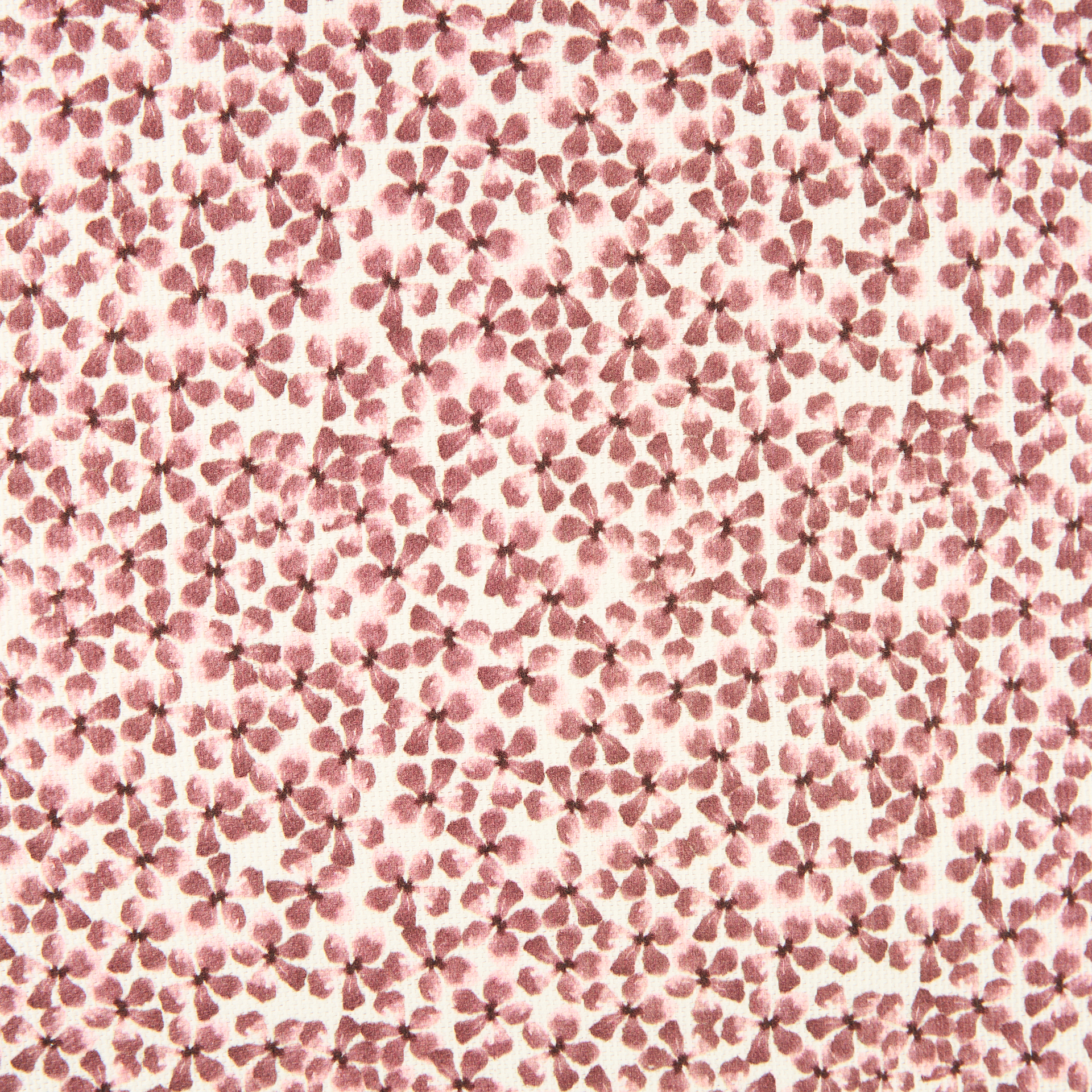 Funda de cojín de algodón granate Anémona 45x45cm