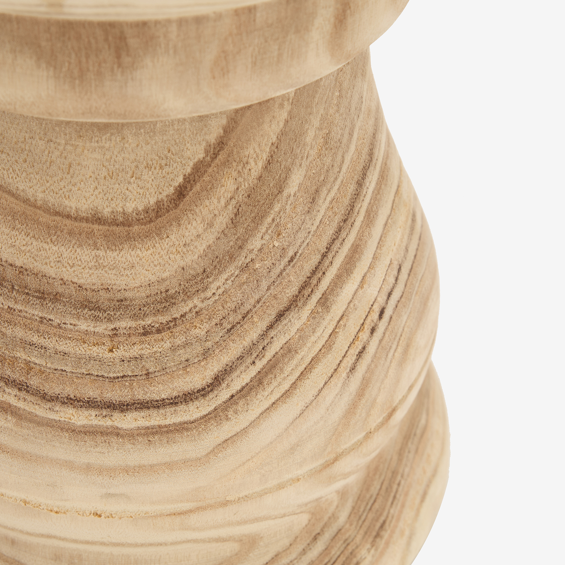 Mesa auxiliar de madera paulownia Adara &Oslash;28x40cm