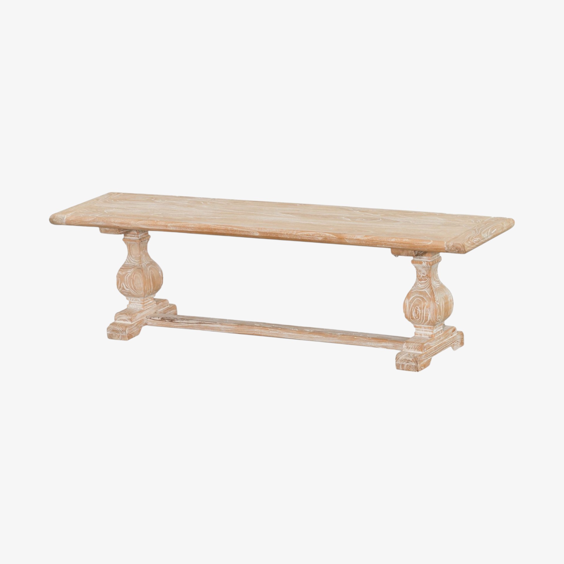 Banco de madera de olmo reciclada Toulouse 168x39x46cm