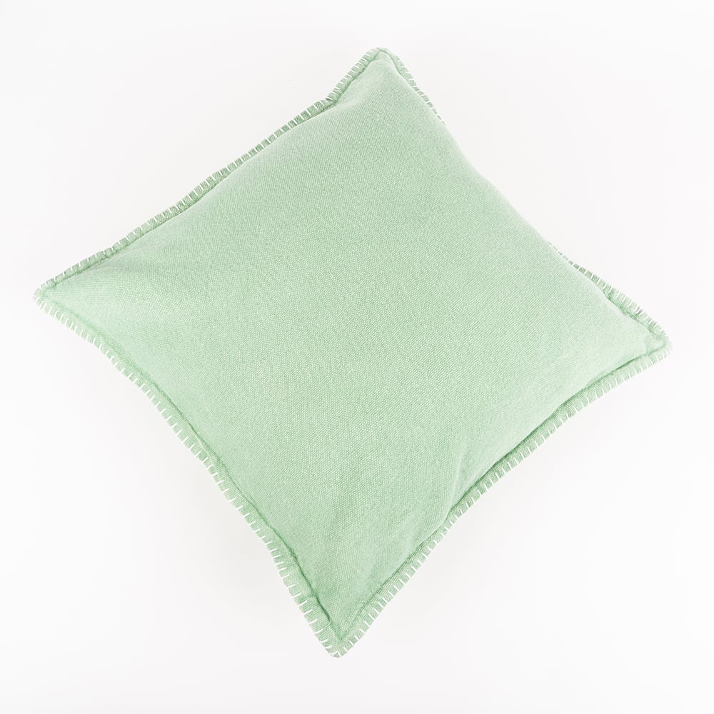 Funda de coj&iacute;n verde Stonewashed 60x60cm