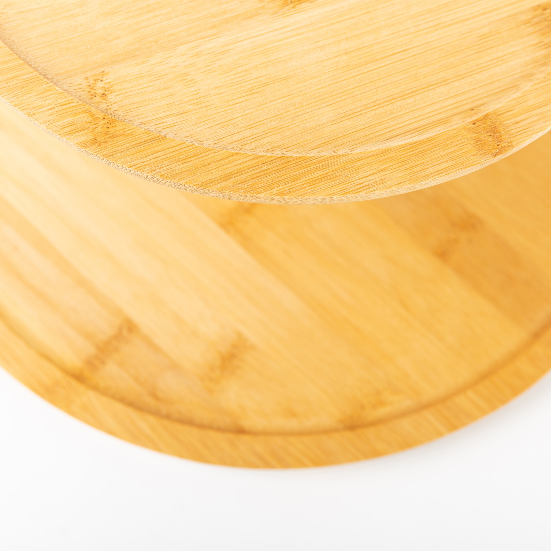 Frutero de 3 pisos de madera de bambú Ø28x34cm