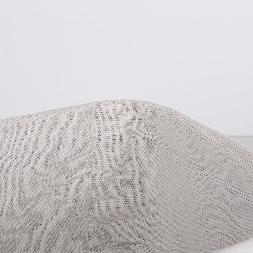 Cesto de bamb&uacute; y lino 34x24x16cm