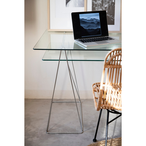 Mesa de escritorio de cristal Office 130x70x72cm