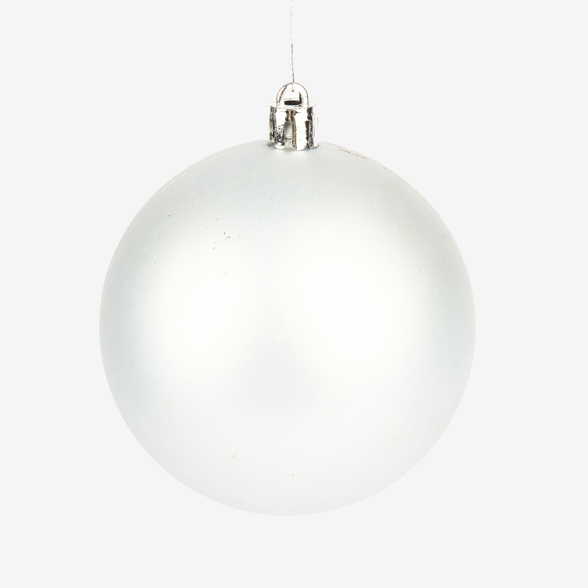 Set de 6 bolas decorativas plateadas &Oslash;8cm