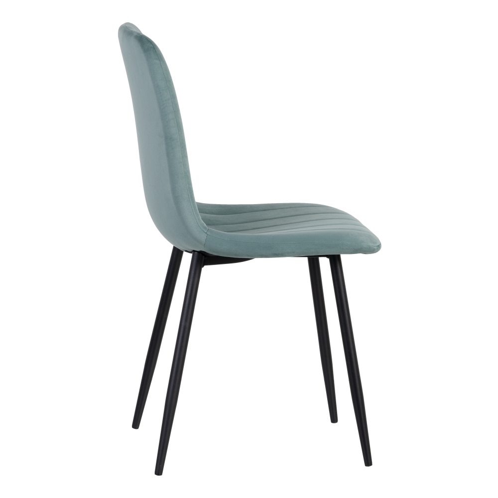Set de 4 sillas de comedor velvet aguamarina Izabal 55x44x88cm