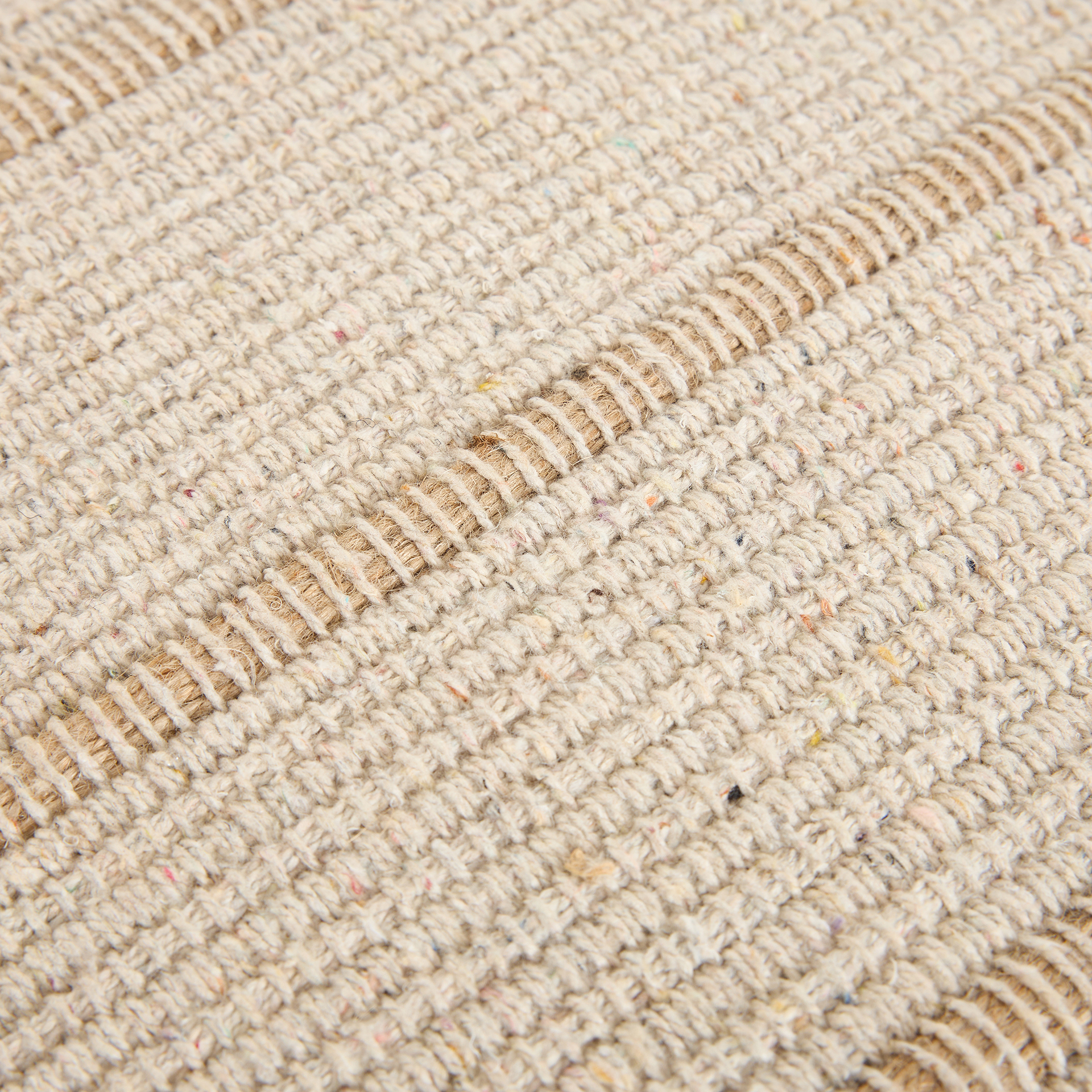 Puf de rayas beige Alendi 45x35cm