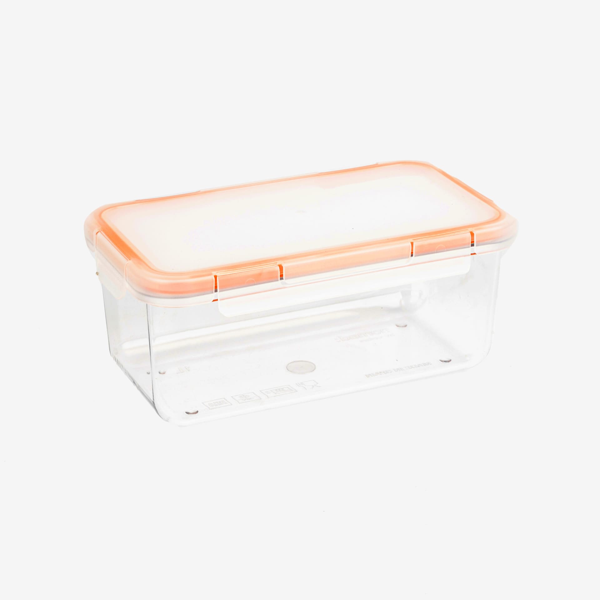 T&aacute;per de pl&aacute;stico rectangular herm&eacute;tico Tritan 19x11x8cm - 1L