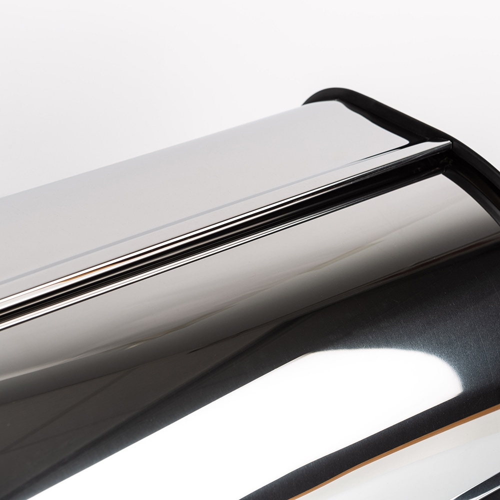 Panera cubierta de acero inoxidable 44x27x18cm