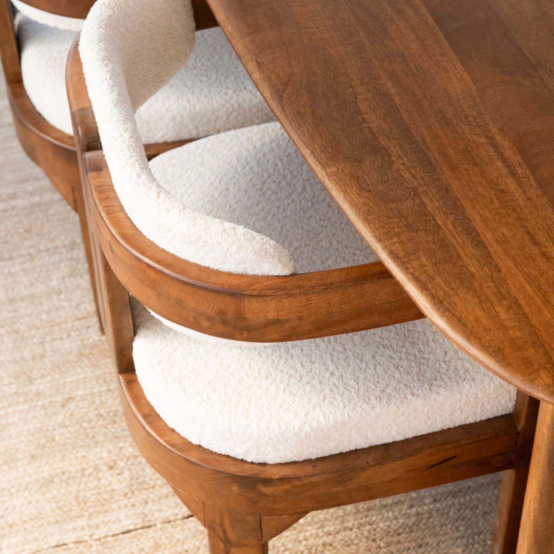 Silla de comedor de madera de mango Brislava 55x55x76cm Clau&Chloe