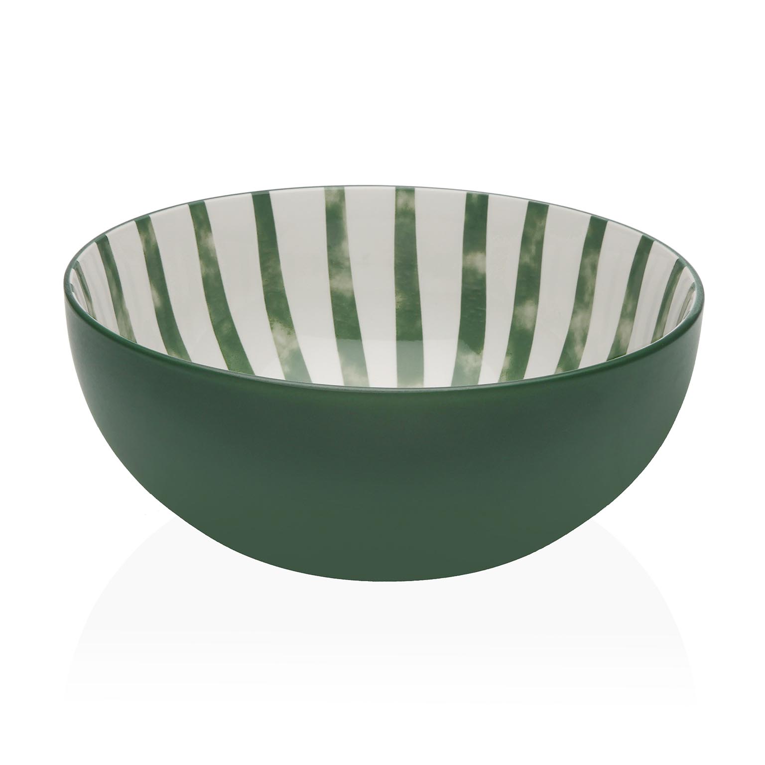 Ensaladera cer&aacute;mica verde Lisa 22cm
