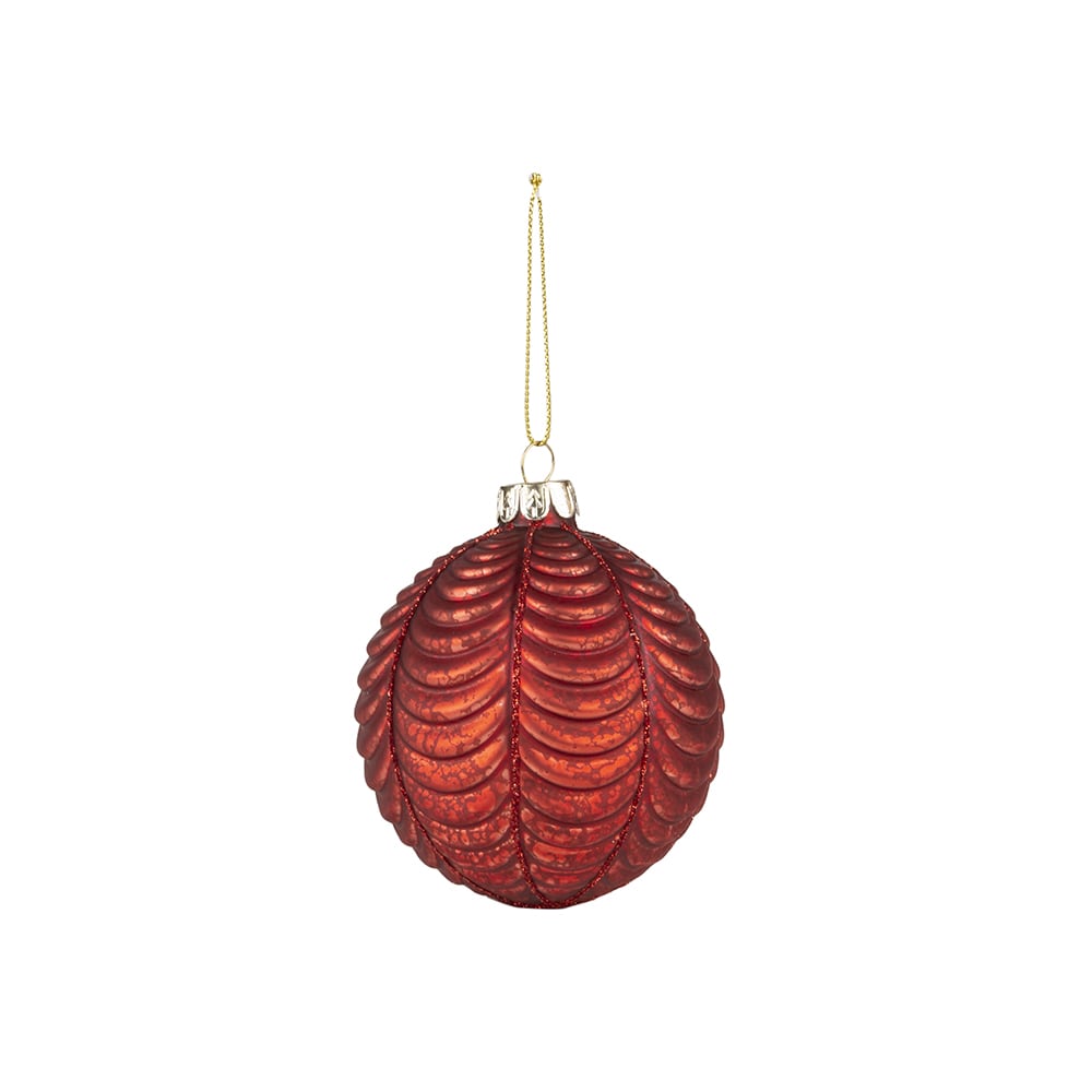 Bola decorativa roja relieve 8cm