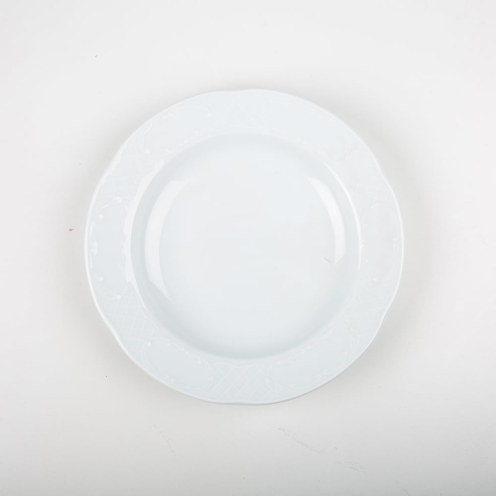 Plato hondo blanco de porcelana Flora &Oslash;22cm