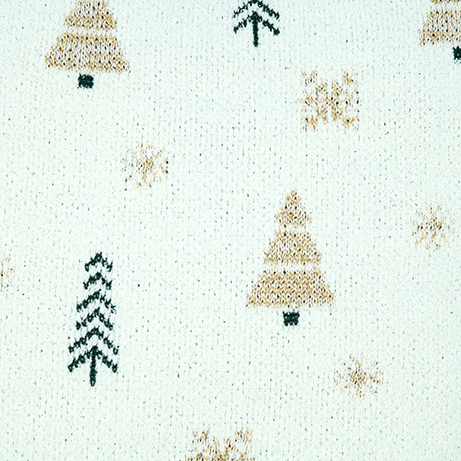 Funda de coj&iacute;n blanca con &aacute;rboles de Navidad Snowy 45x45cm