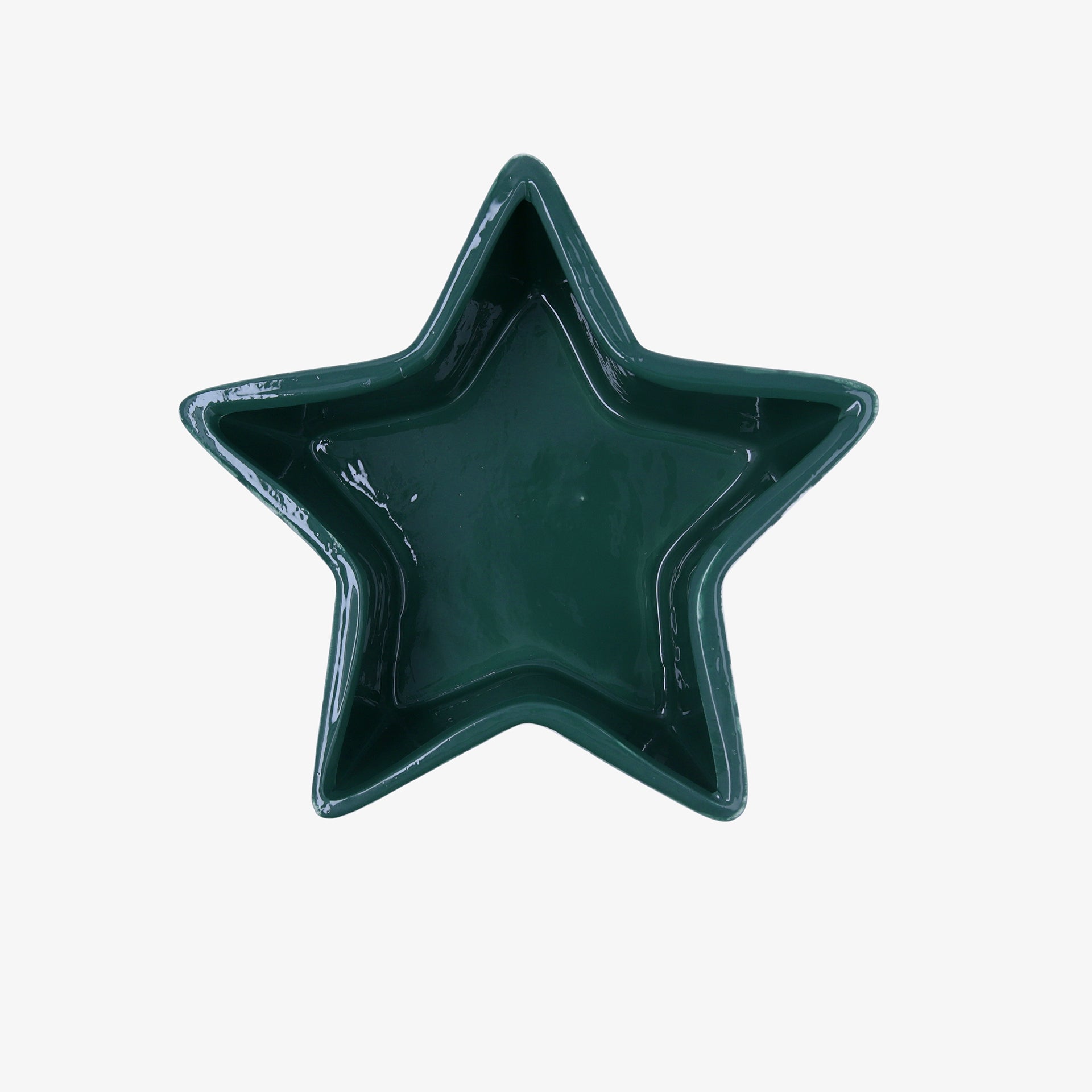 Bol estrella de dolomita verde Hollystripe Ø21x20x8cm Clau&Chloe