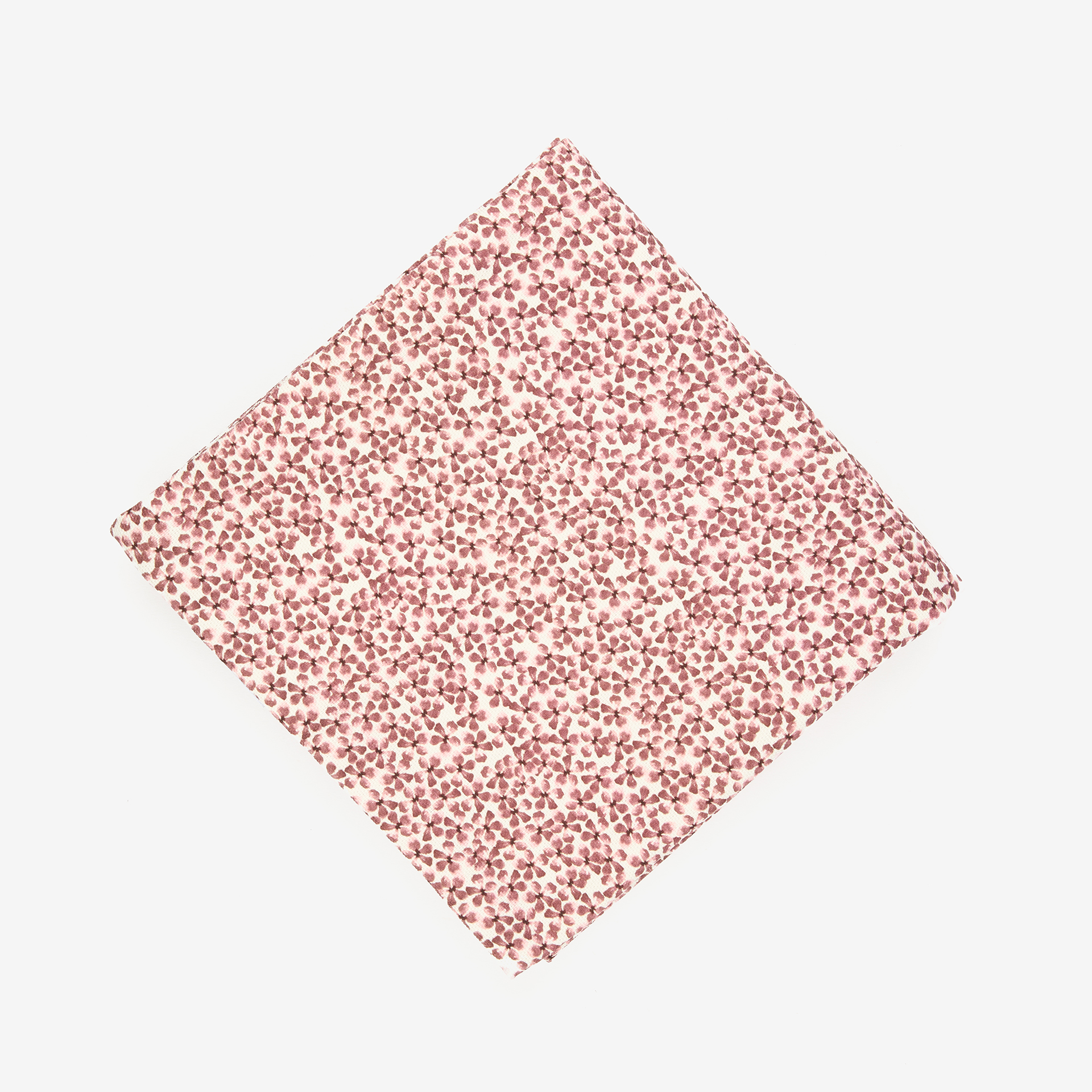 Funda de cojín de algodón granate Anémona 45x45cm