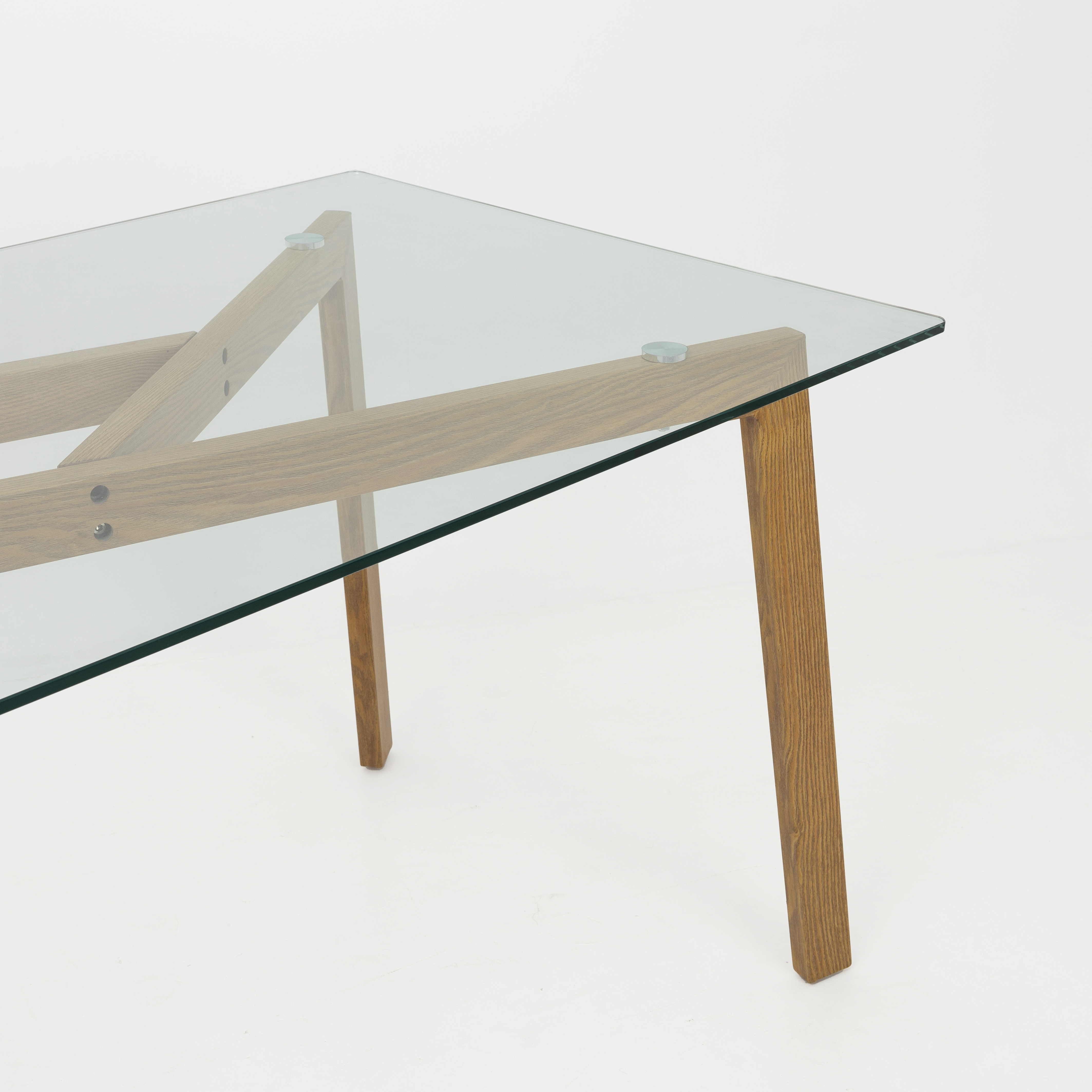 Mesa de comedor de cristal Wood Pattern 150x80x76cm