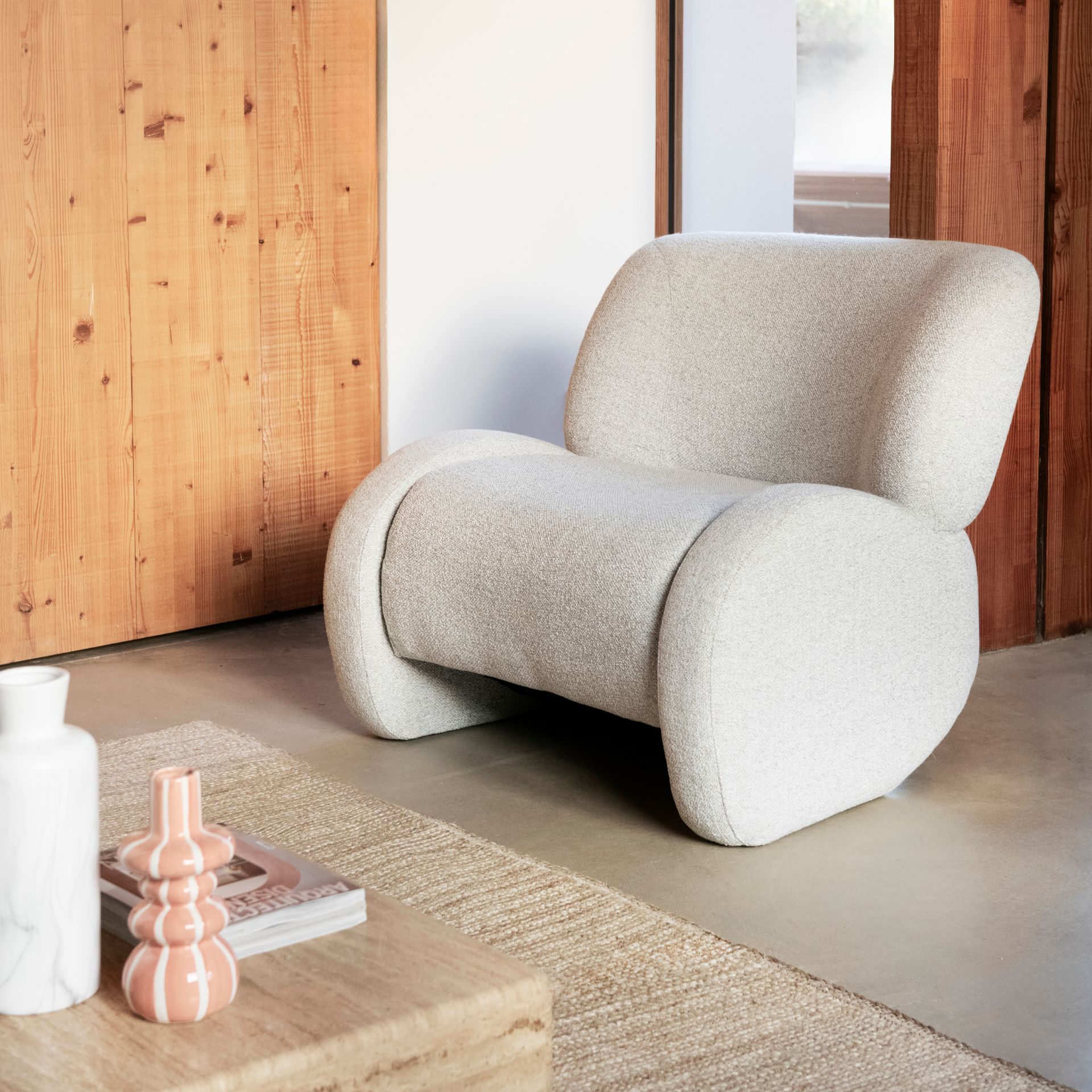 Butaca gris Telma 82x91x75cm Clau&Chloe