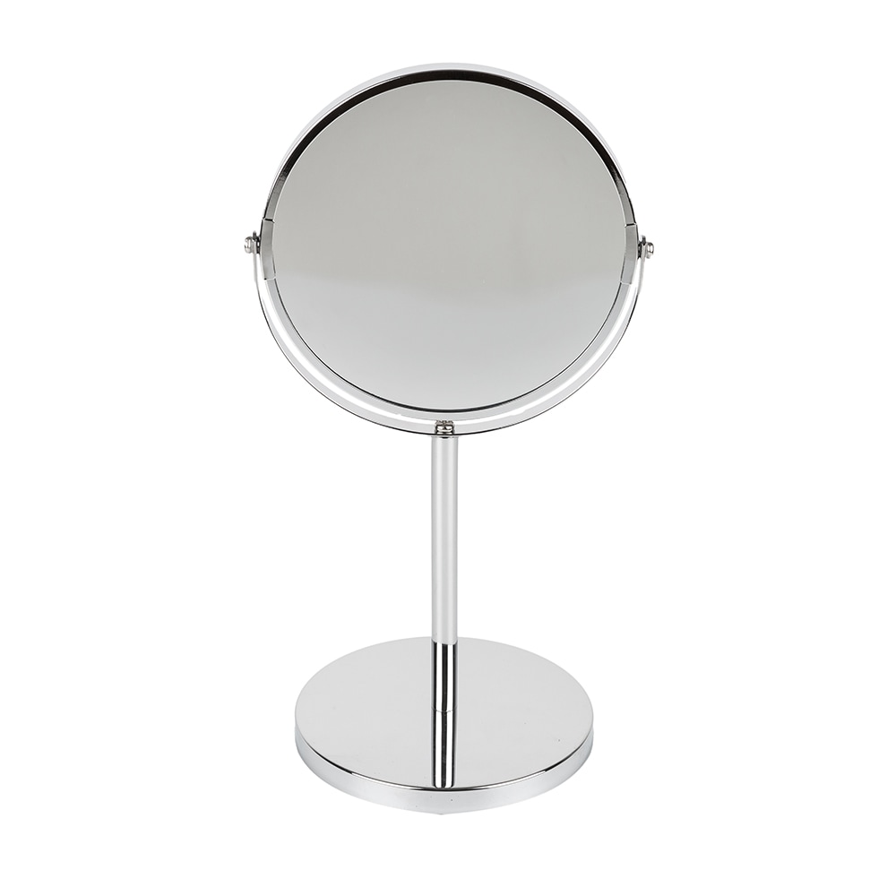 Espejo de ba&ntilde;o con pie de metal 3 aumentos 15x35cm