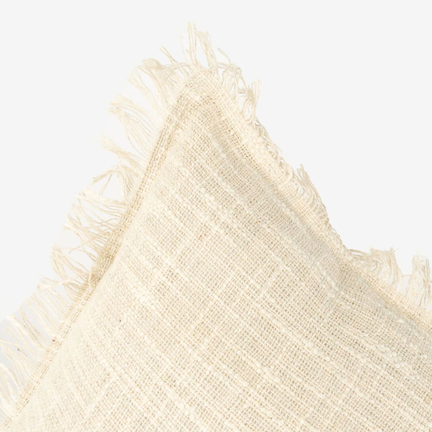 Funda de coj&iacute;n de algod&oacute;n con flecos Cuzco 45x45cm