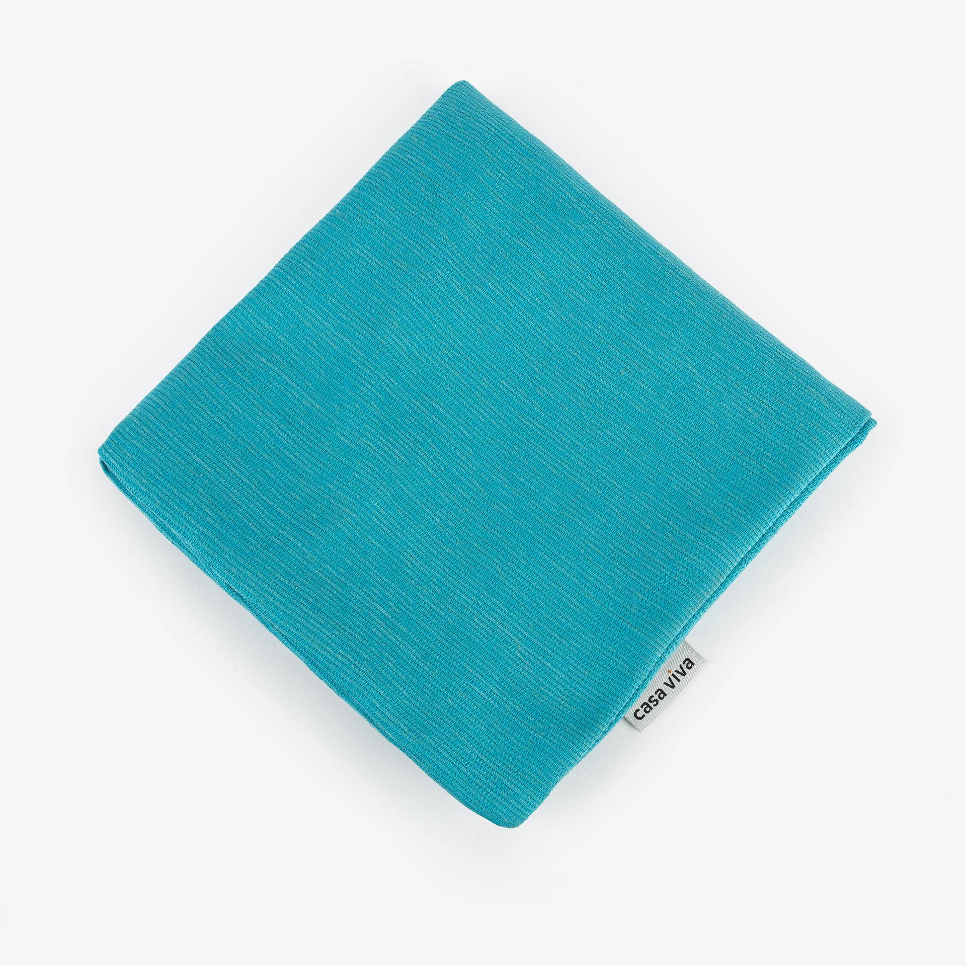 Funda de coj&iacute;n exterior de algod&oacute;n reciclado celeste Siman 45x45cm