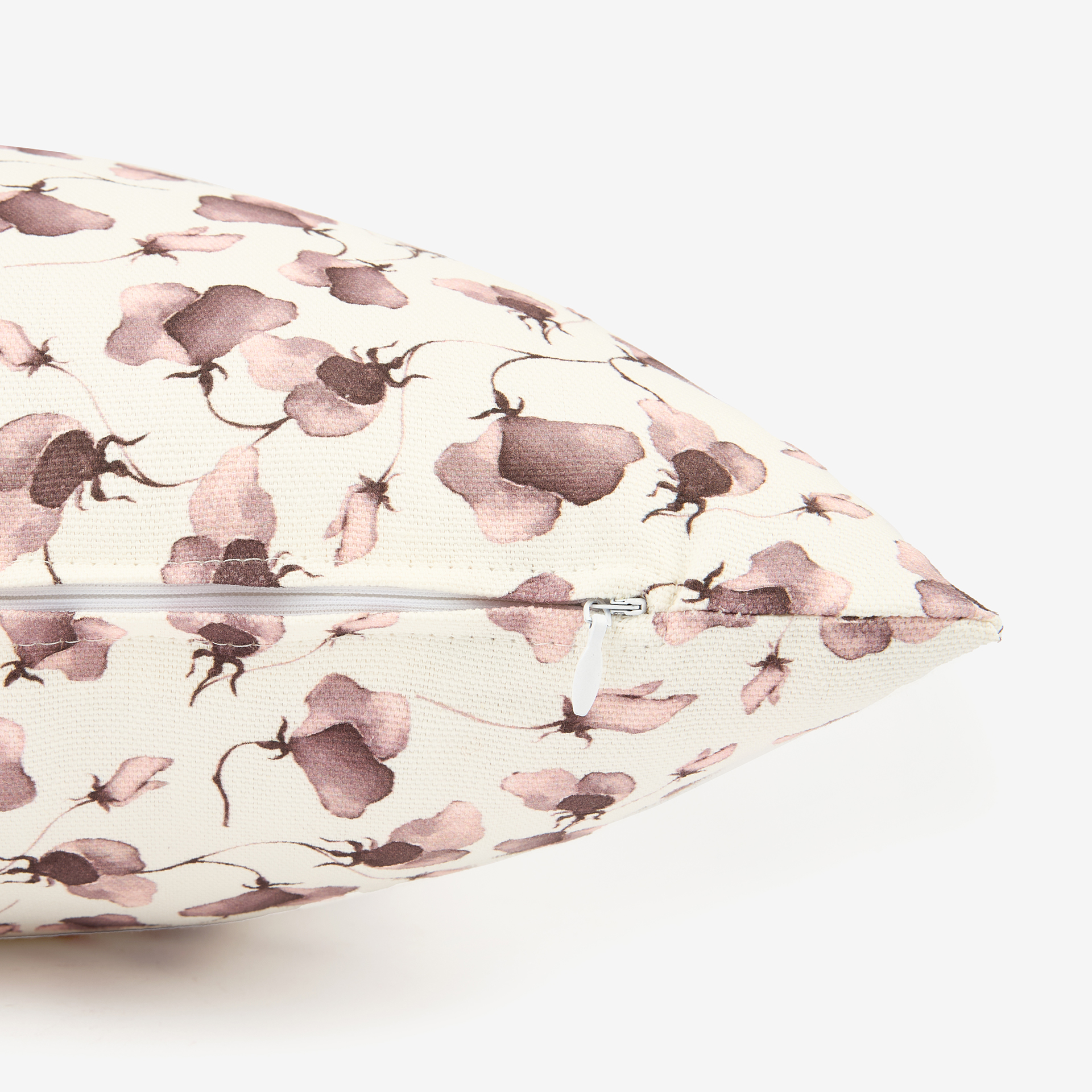 Funda de cojín de algodón rosa Amapola 45x45cm