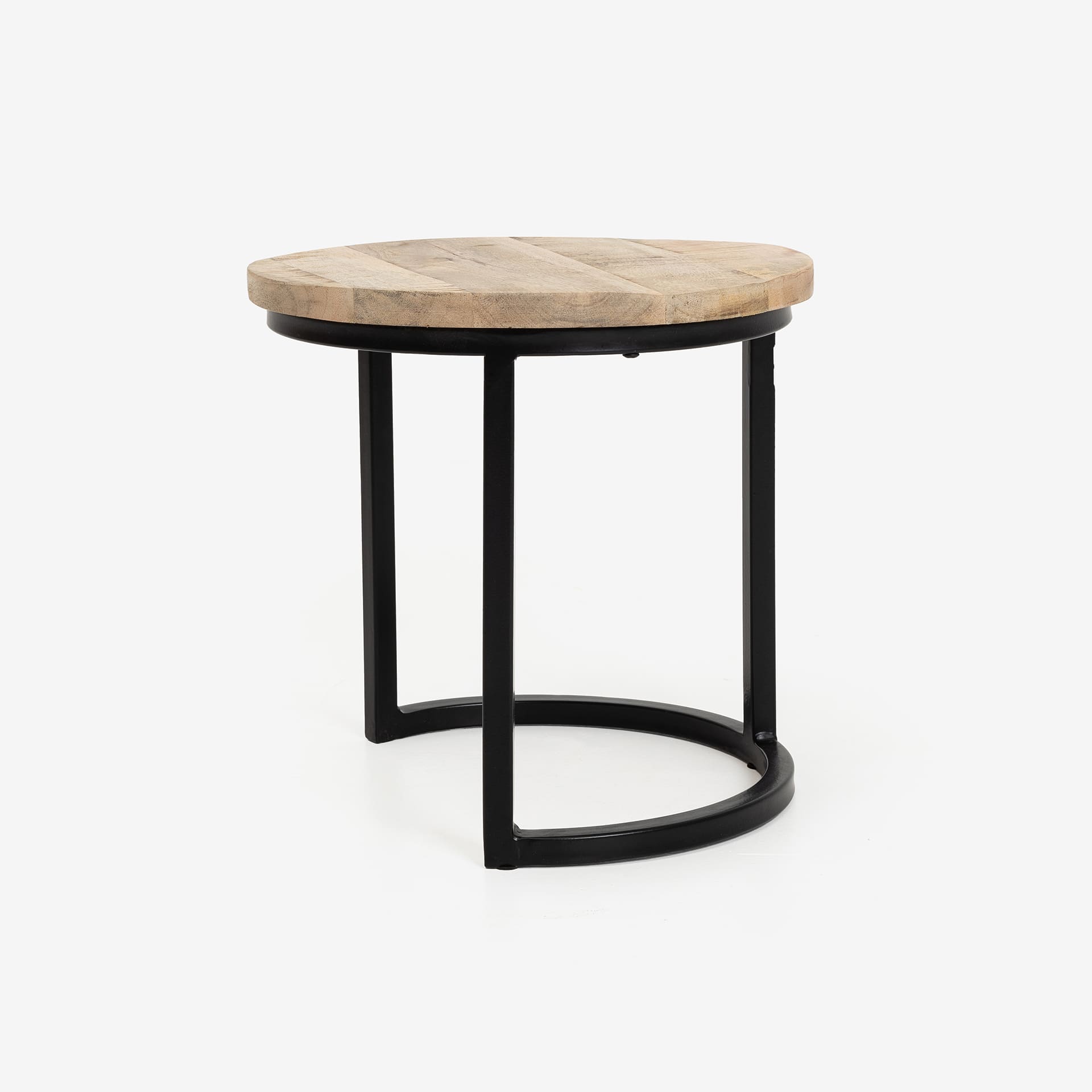 Mesa auxiliar de madera de mango Tebas &Oslash;31x29cm