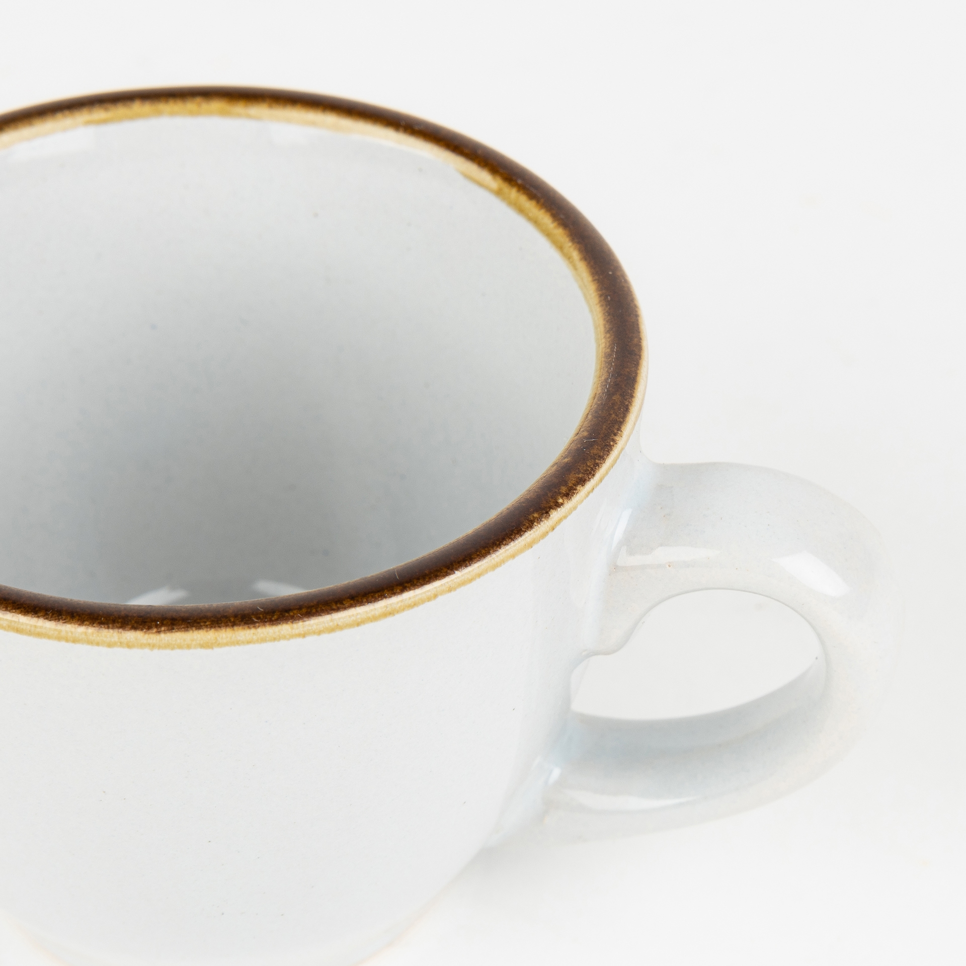 Set de 6 tazas de café con plato gris claro 10cm