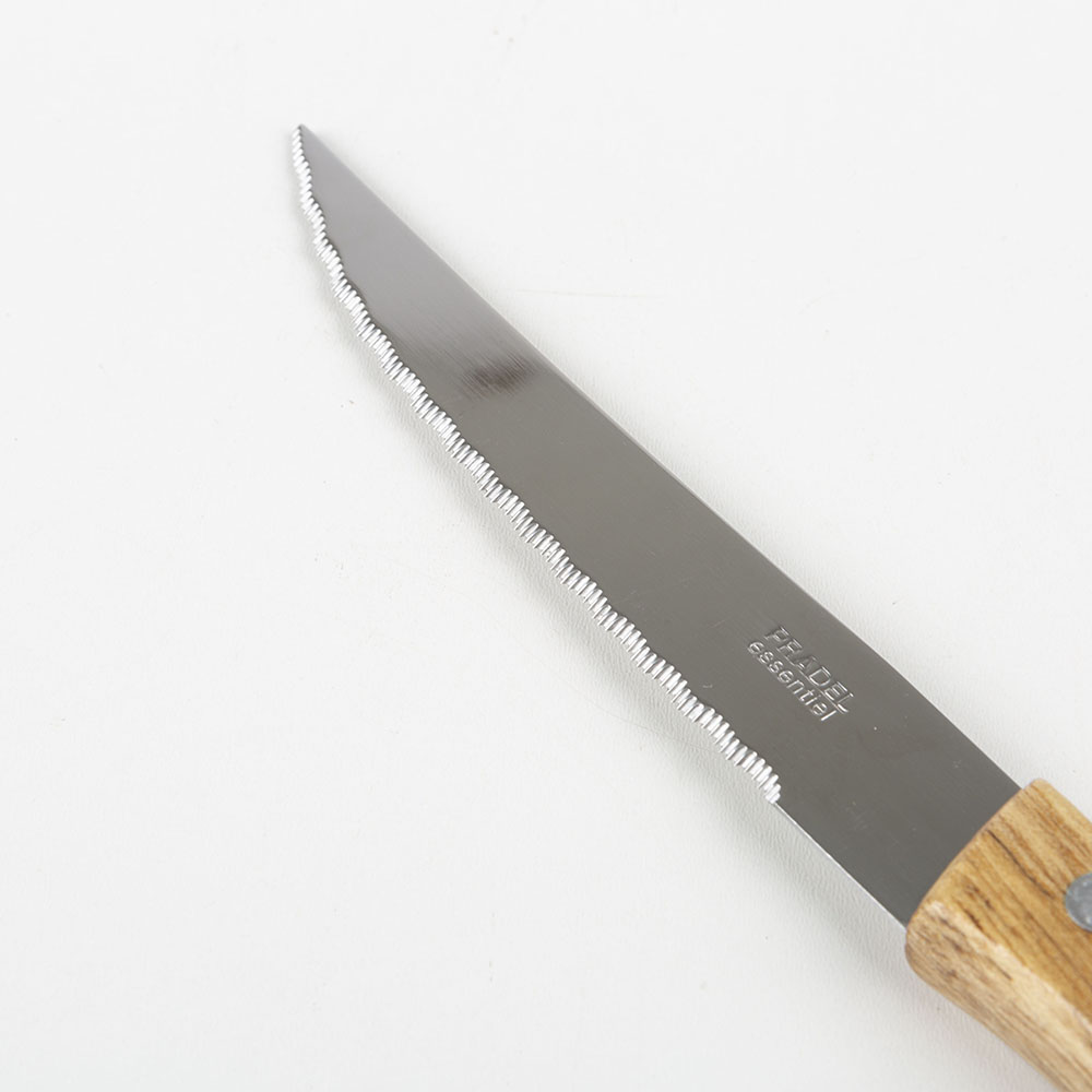 Cuchillo de carne con mango de madera Viande 20,5cm