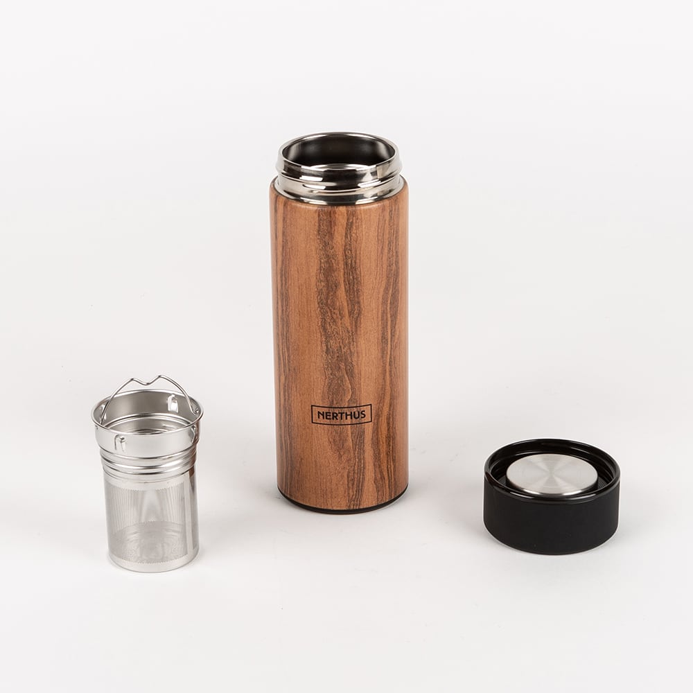 Botella con infusor de madera 300ml