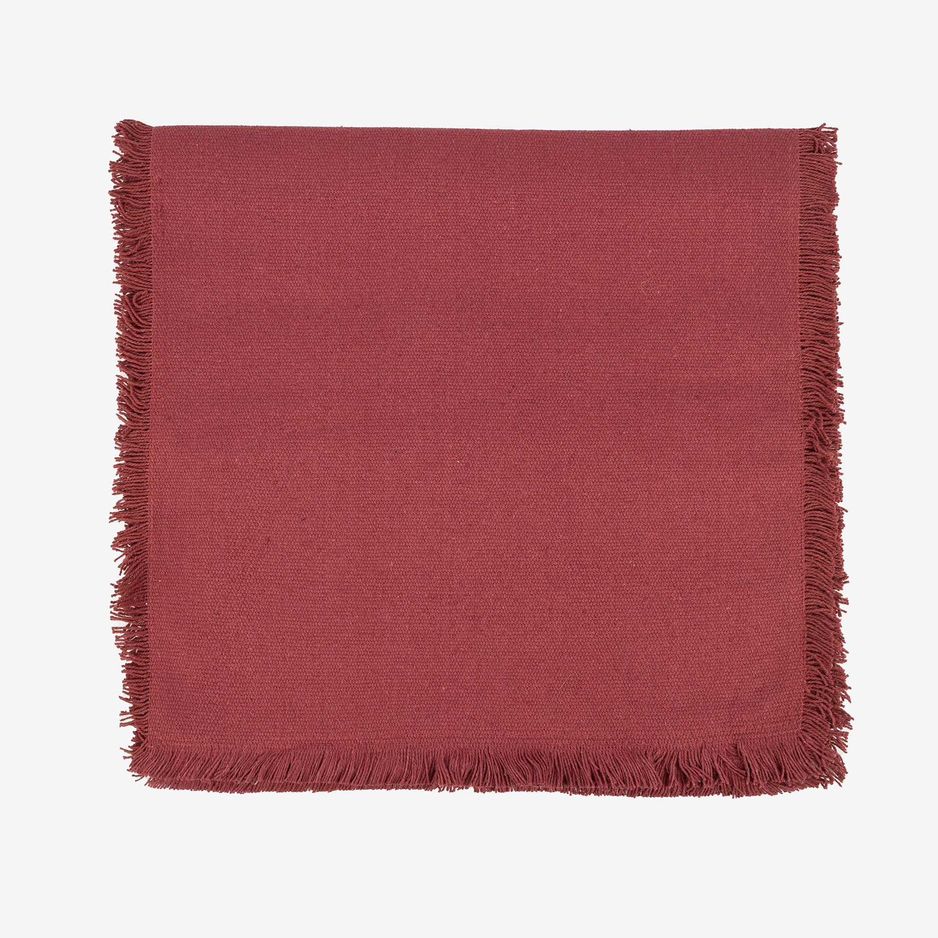 Camino de mesa de algod&oacute;n granate Maya 140x38cm