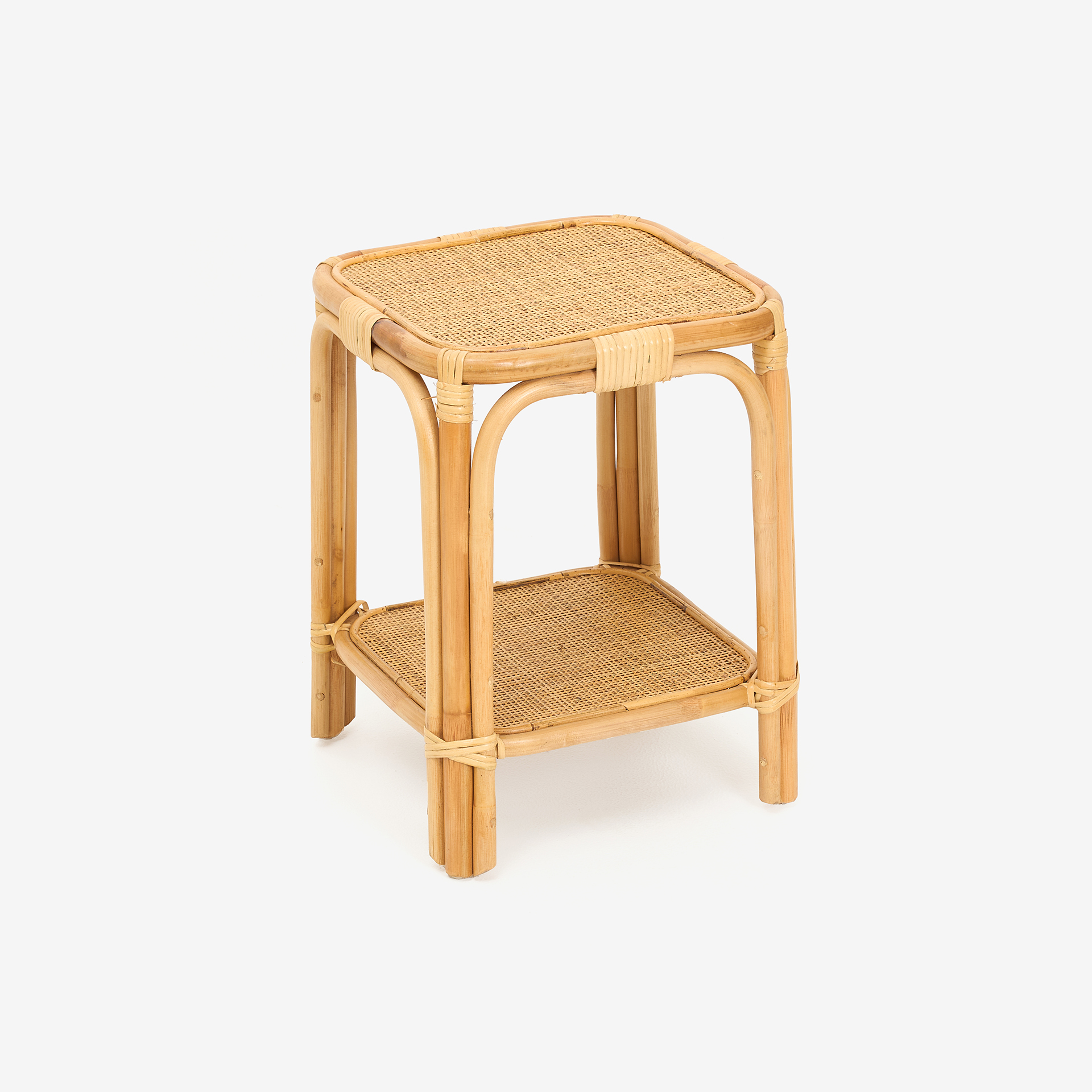 Mesa auxiliar de rat&aacute;n Delos 35x35x45cm