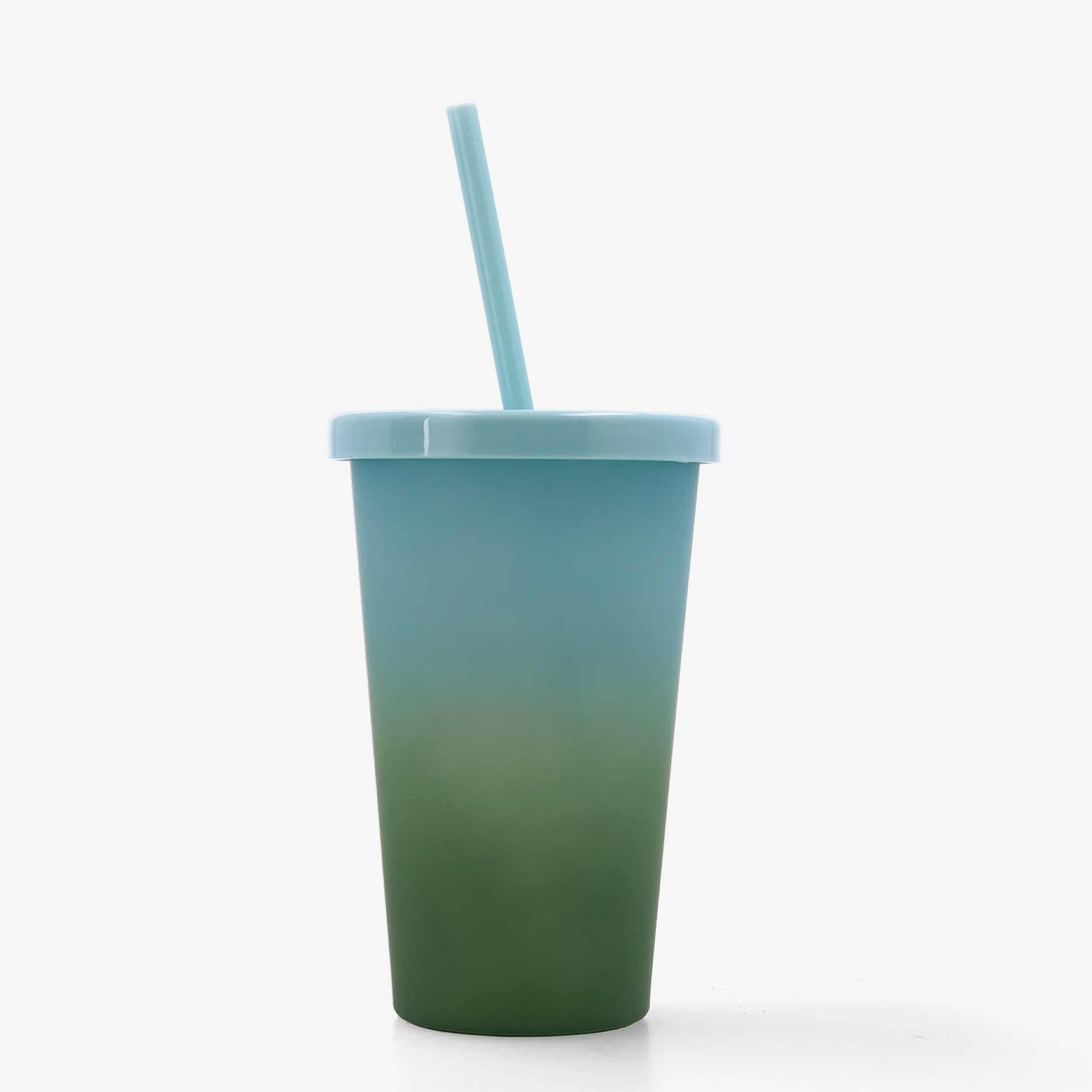 Vaso de plastico con pajita 47,5cl Tera