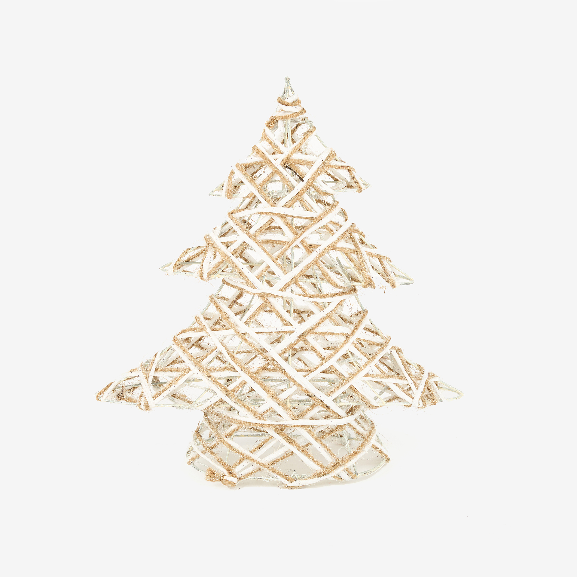 Árbol decorativo con luz LED gris 30cm